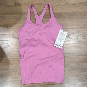 lululemon athletica Pink Ribbed Tank Top
